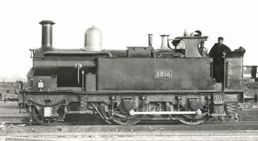 GWR Stella 3516 condenser in 2-4-0T form