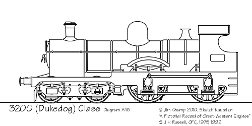 Drawing: GWR Dukedog Class