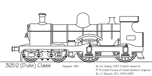 Drawing: GWR Duke or Devon Class