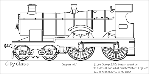 Drawing: GWR City Class