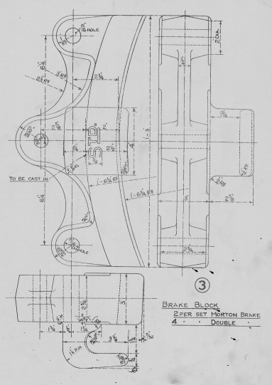 RCH drawing of RCH 1923 brakeshoe