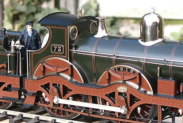 7mm model of GWR 2-4-0 River Class No. 73 'Isis'