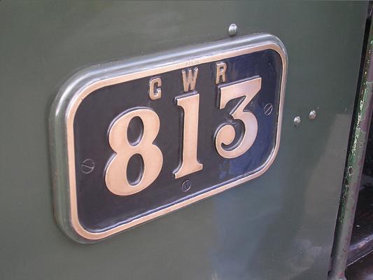 GWR absorbed engine numberplate