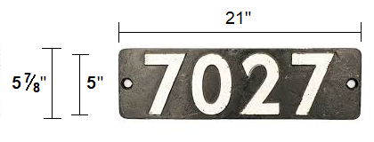 BR(W) smokebox numberplate dimensions