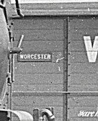 cast depot name plate on GWR brake van