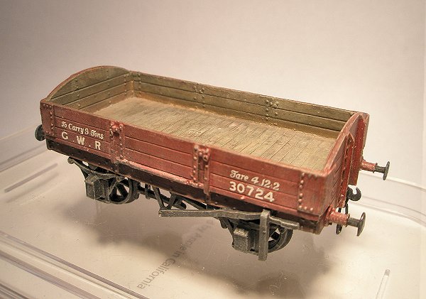 GWR 3-plank open, with 'round' ends, in red livery