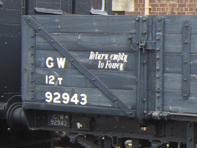 GWR 5 inch wagon lettering