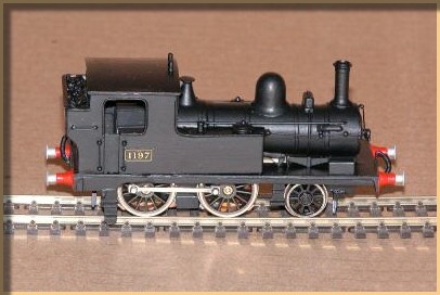 GWR 2-4-0 No. 1197, built from a 4mm Gem kit