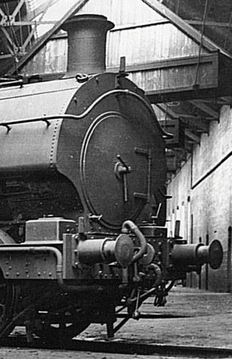 Large diameter Armstrong-style smokebox door on GWR saddle tank 2108