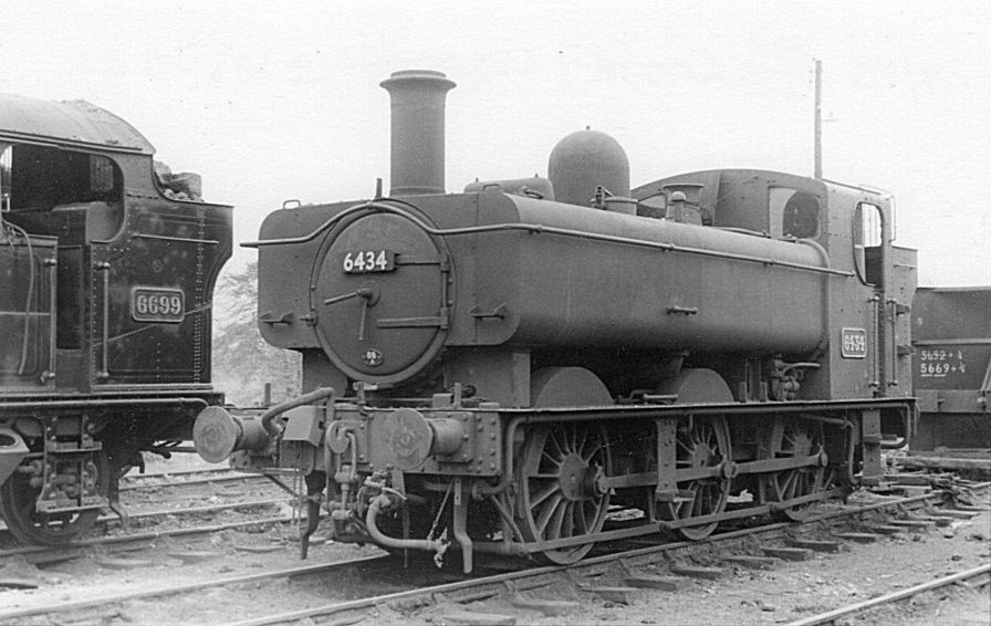 GWR 6434 at Radyr on 16 October 1960