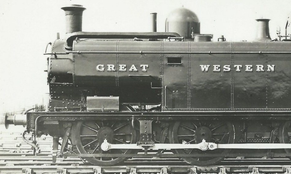 GWR condenser pannier 9701 when new, with clipped up tripcock gear
