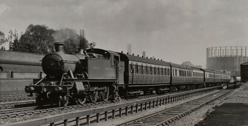 GWR 6155 with train at Kensal Green