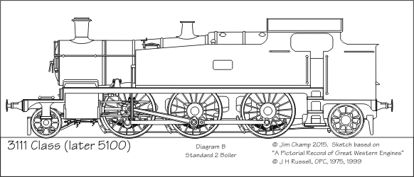 Drawing: GWR 3111 Class
