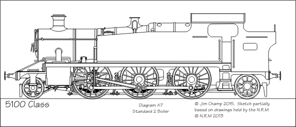 Drawing: GWR 5100 Class