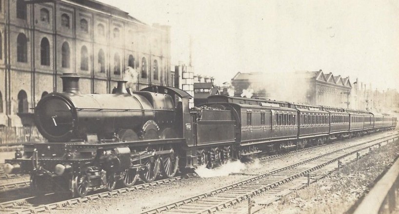 GWR Star on down train to Ilfracombe, passing Kensal Green, c 1923