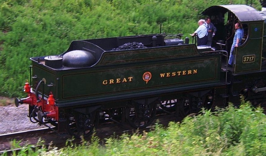 Top rear view of City of Truro's tender on the Gloucester and Warwick Railway, 2010