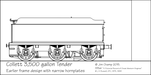 Drawing: Collett GWR 3500g tender